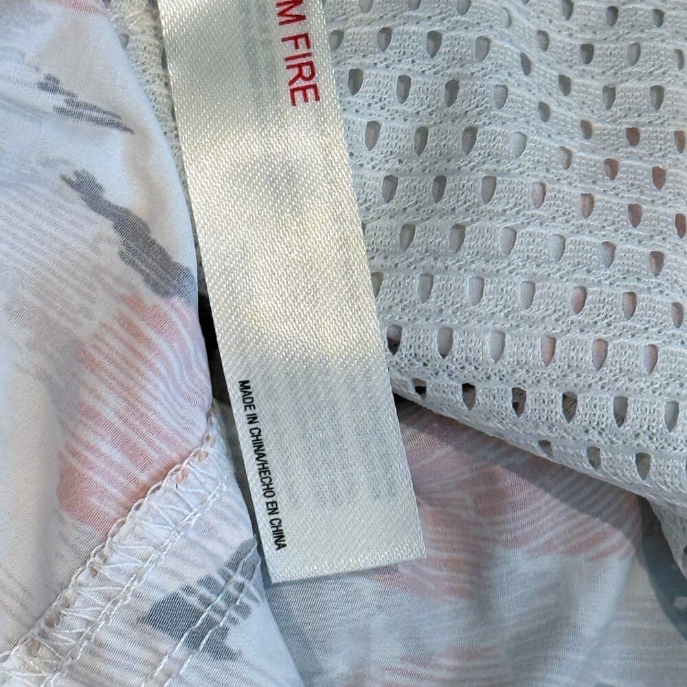 Free People Movement‎ In the Wild Printed Shorts Small Ivory Combo Pink Gray NEW - Picture 9 of 14